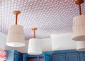 Playing the ceiling with wallpaper